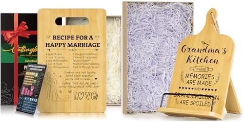 Happy Marriage Bamboo Cutting Board with Stand