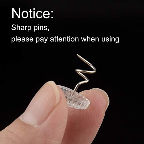 KUUQA Clear Twist Pins for Bed Skirts and Upholstery 50 Pcs