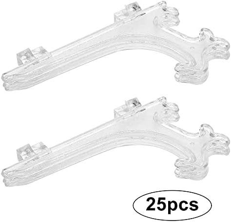 Zorfeter 25Pcs Clear Plastic Easels for Displays
