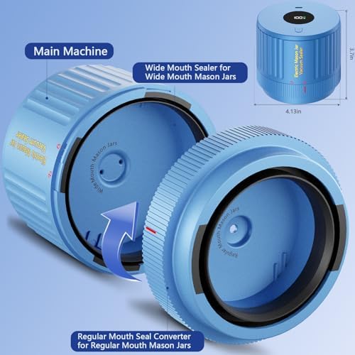 Electric Mason Jar Vacuum Sealer Kit - Blue