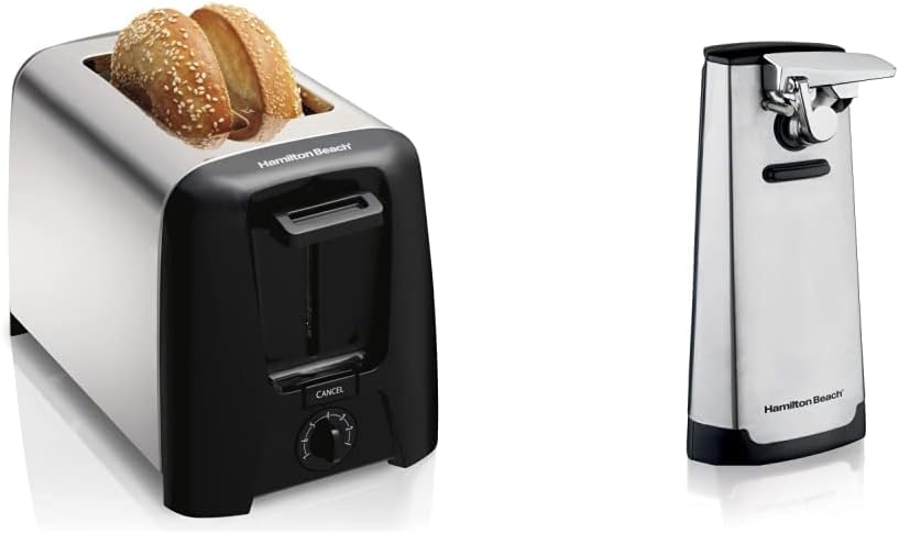 Hamilton Beach 2 Slice Toaster with Can Opener Bundle