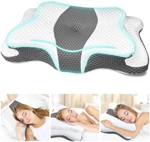 CHxxy Memory Foam Neck Pillow for Pain Relief