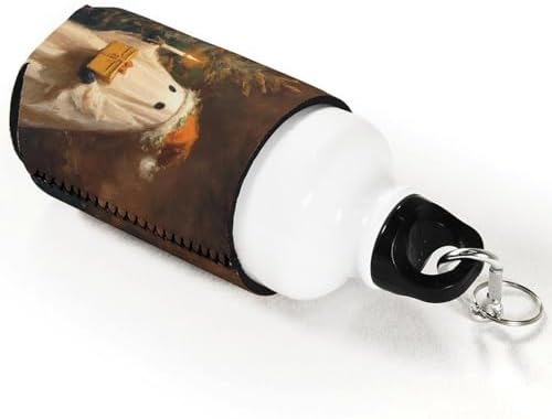 Beer Can Cooler Sleeve with Christmas Hat Ghost Design