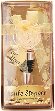 15 pcs Rose Wine Stoppers Wedding Favors