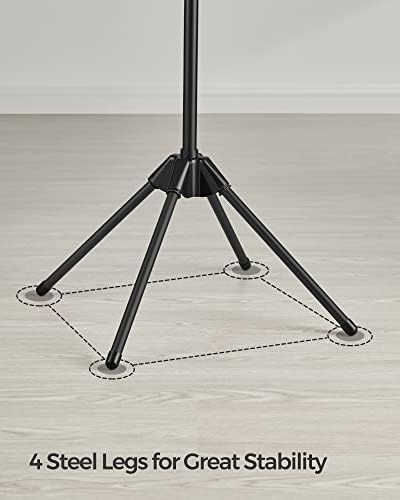SONGMICS 59 Inch Folding Laundry Drying Rack with 3 Rotatable Arms