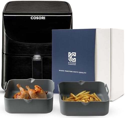 2-Piece Reusable Silicone Air Fryer Liners for Cosori