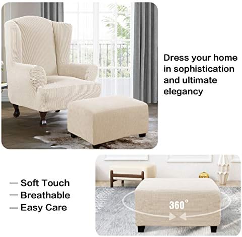 HVERSAILTEX Stool Cover Slipcover for Ottomans