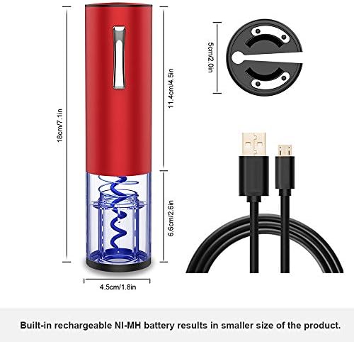 Portable Electric Wine Opener with Foil Cutter