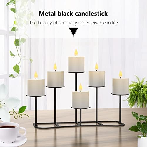 Smtyle 6 Candle Candelabra Holder Mantle Decor
