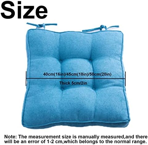Velvet Seat Cushion with Ties Set of 2
