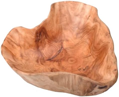 Handmade Natural Root Wood Bowl 12-14 Inches Unique