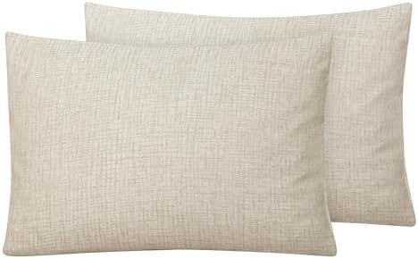 ROYALE LINENS Natural Duvet Cover Full Queen 3 Piece Set
