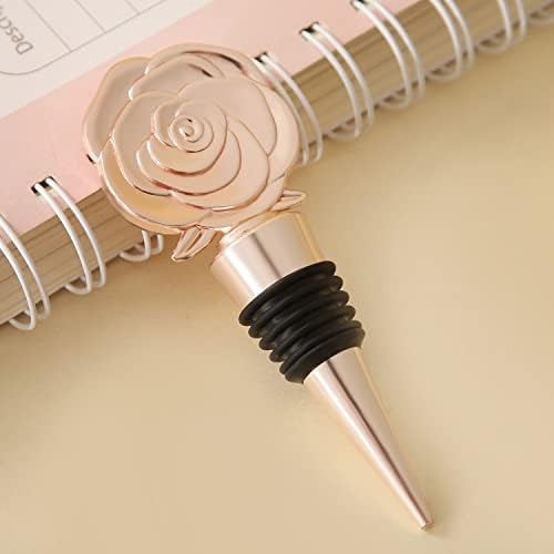 15 pcs Rose Wine Stoppers Wedding Favors