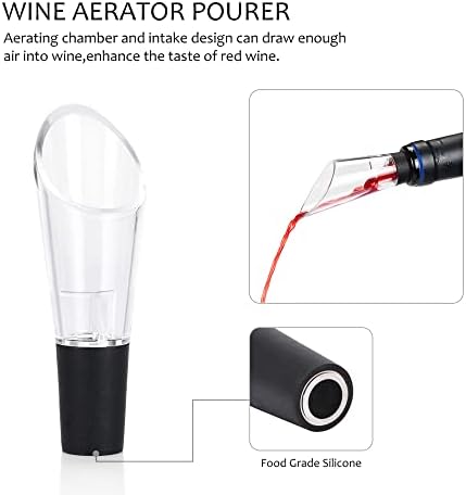 Tirrinia Electric Wine Opener Set with Aerator and Foil Cutter Blue