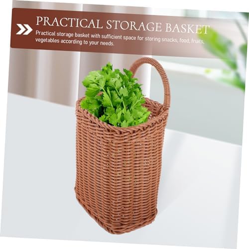 TOPPERFUN Hanging Wall Woven Storage Basket for Kitchen and Living Room