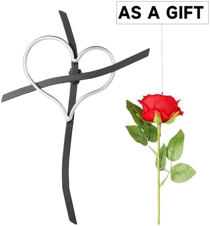 Imerance Wall Cross 12 Inch Love Metal Silver