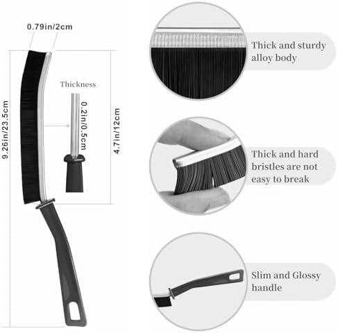 9 PCS Crevice Cleaning Brush Set with Hard Bristles