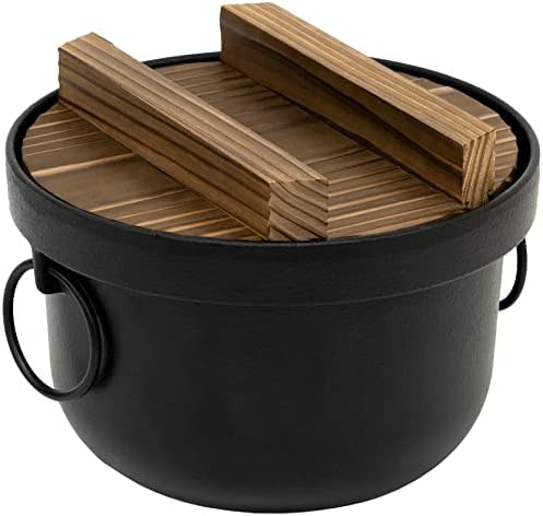 Ikenaga Iron Works Rice Cooker Set 2 Pieces Black