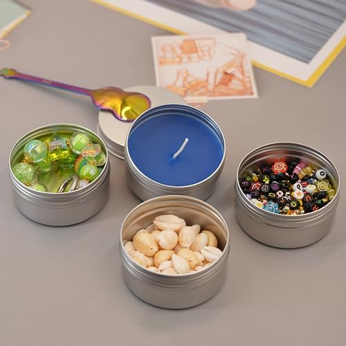 3 oz Aluminum Tin Cans 20 Pack with Lids and Labels