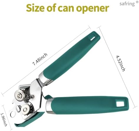 Safring Manual Can Opener with Bottle Opener Heavy Duty Stainless Steel