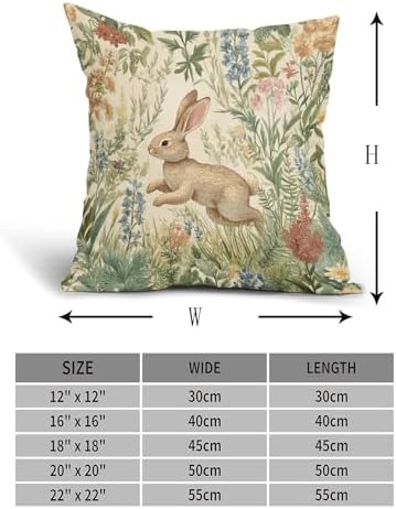 Spring Floral Pillow Covers Set of 2 16x16 Inch