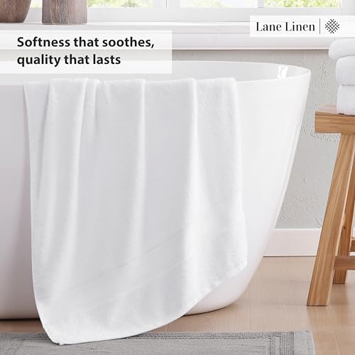 Lane Linen Luxury Bath Towel Set 3 Piece White