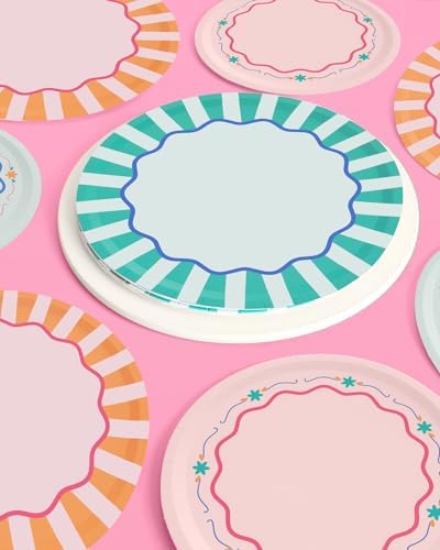 XO Fetti Italian Summer Paper Plates 32pk Mix Sizes