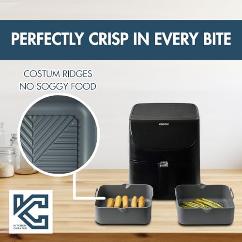 2-Piece Reusable Silicone Air Fryer Liners for Cosori