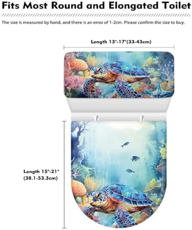Sea Turtle Toilet Seat Cover and Tank Lid Cover 2 Set
