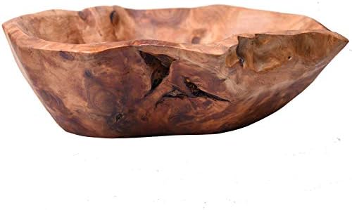 Handmade Natural Root Wood Bowl 12-14 Inches Unique