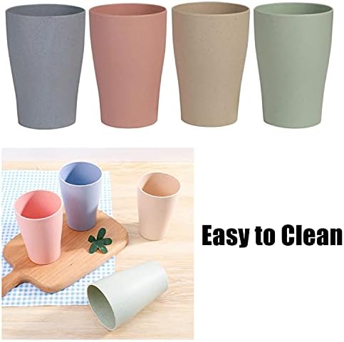 WANBY 8 Pcs Wheat Straw Drinking Cups Set