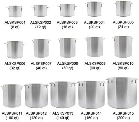 40 Quart Aluminum Stock Pot with Riveted Handles