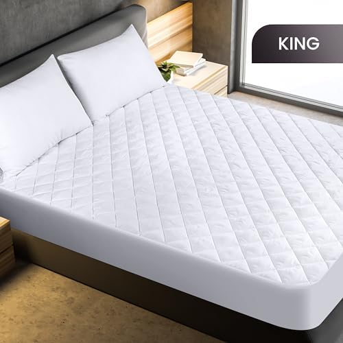 Utopia Bedding King Size Quilted Fitted Mattress Pad