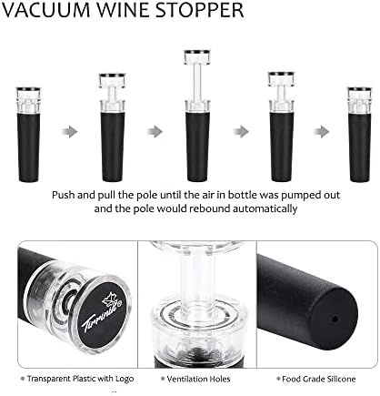 Tirrinia Electric Wine Opener Set with Aerator and Foil Cutter Blue