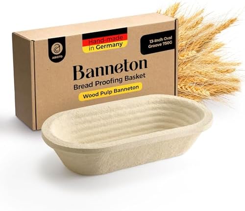 13 Inch Oval Wood Pulp Banneton Proofing Basket - 15LB Capacity