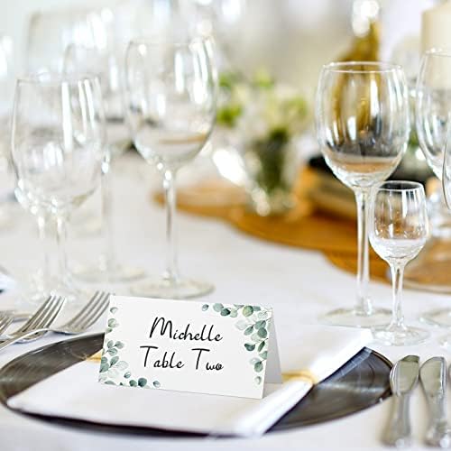 Fumete 100 Pack Wedding Name Cards 35 x 4 Inch