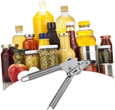 SHOWERORO Manual Can Opener With Lid Lifter Silver