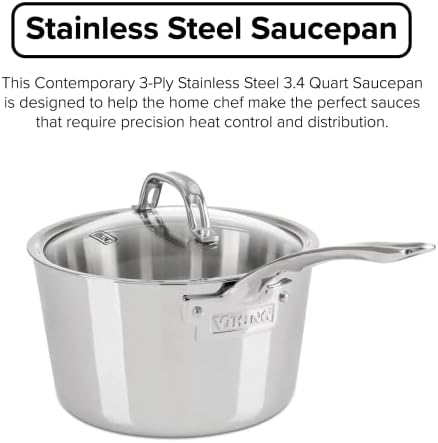 Viking 3-Ply Stock Pot 8 Qt with Glass Lid