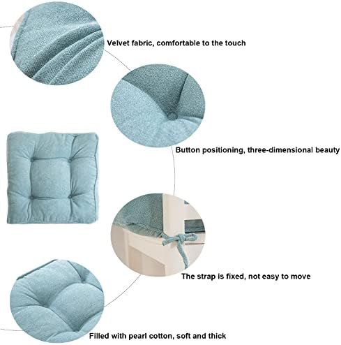 Soft Durable Chair Cushion with Ties Set of 2