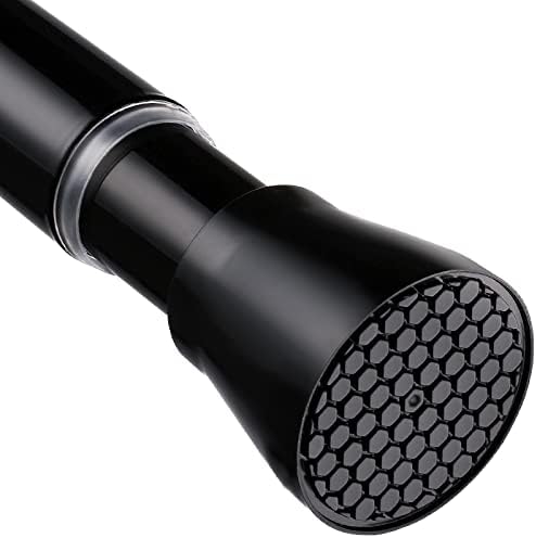 MEXAU Black Spring Tension Curtain Rod 28-52 Inches No Drill