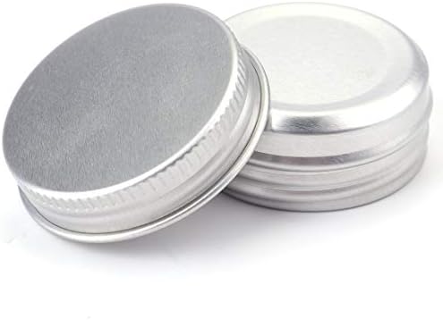 Tosnail 96 Pack Mini Round Aluminum Tins with Screw Lids