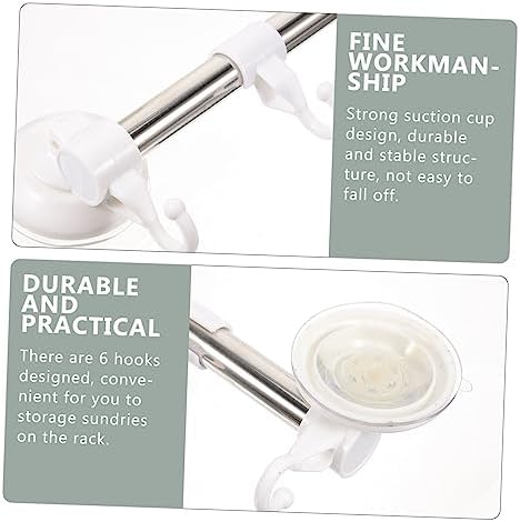 Adjustable Suction Cup Towel Bar Hooks for Wall Mount