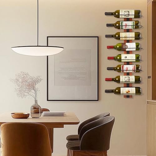 FLstudio Wall Mounted Wine Rack 8 Bottles Organizer