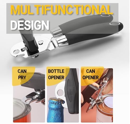 ZKIRON Multi-Can Opener with Magnetic Lid Lifter