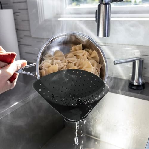 Chefs Planet Food Strainer - Black Clip On Pot Strainer