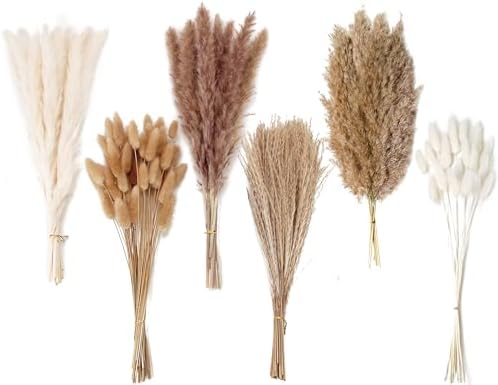 ANPROOR Dried Pampas Grass Decor 120 PCS Set