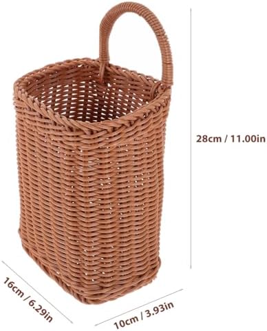 Angoily Hanging Wicker Basket with Rattan Design