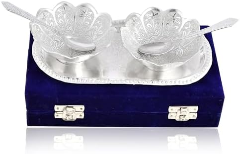 NOBILITY Silver Plated Bowl Spoon Tray Set 6 Pieces