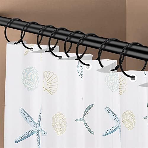 Shower Curtain Hooks Rings 24 Pcs Rustproof Metal for Curtain