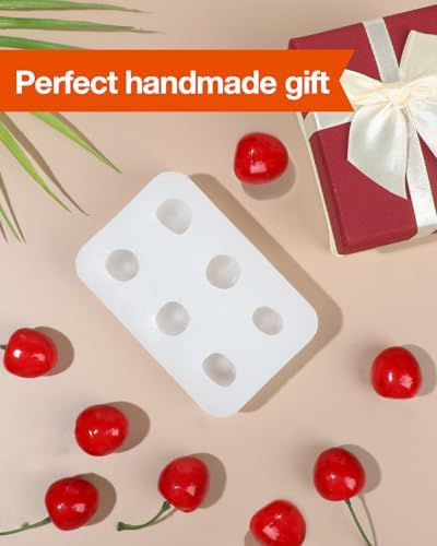6 Cavity Cherry Silicone Mold for Candy Making